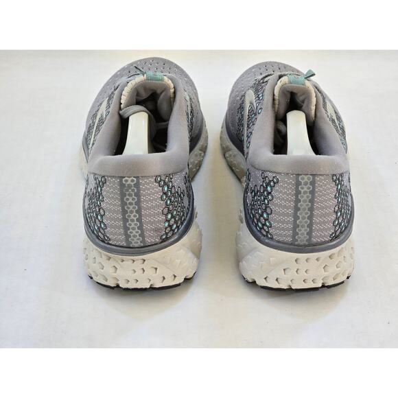 WOMENS BROOKS GLYCERIN 17 RUNNING SHOES SIZE 11 US GRAY BLUE SILVER - Picture 4 of 5
